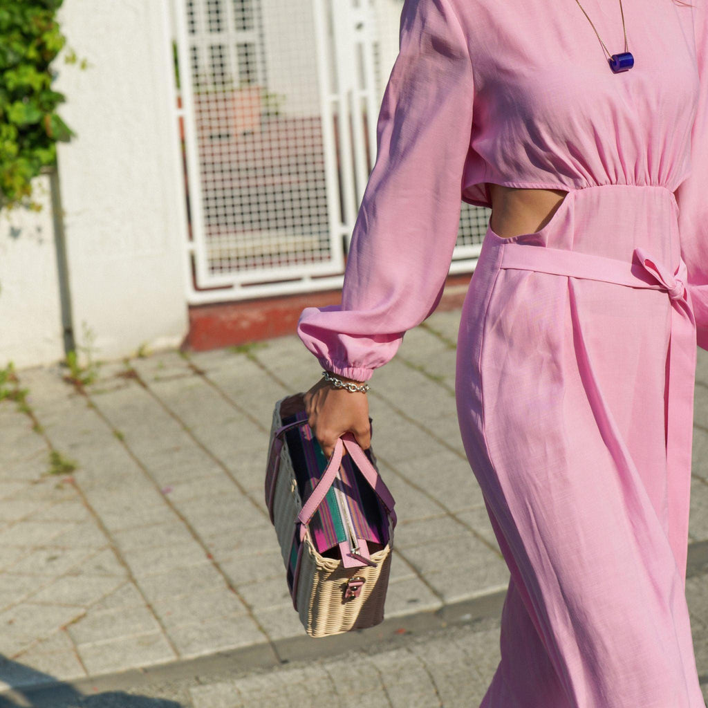 Purki Hasır Çanta - Pembe - K'ai&Vrosi 