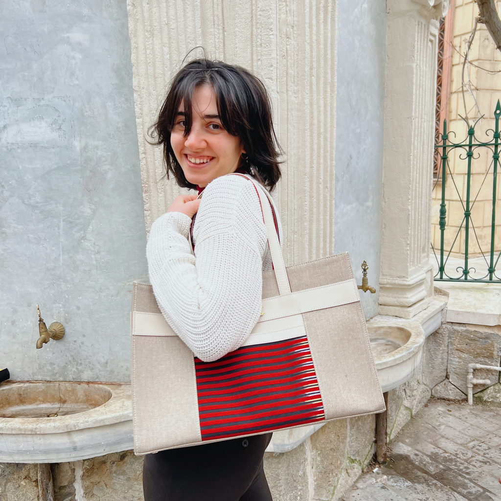 Zua Krem Omuz Çantası - K'ai&Vrosi 